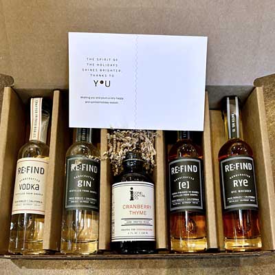 Spirits Sampler Gift Box w/ Holiday Mixer