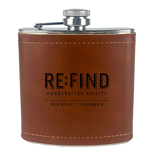 6oz. Aged Cognac Leather Flask